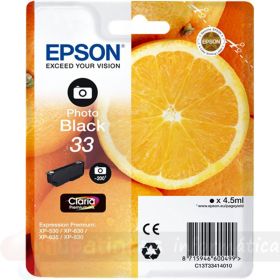 Epson T3341 (33) Negro Fotográfico Cartucho de Tinta Original - C13T33414012