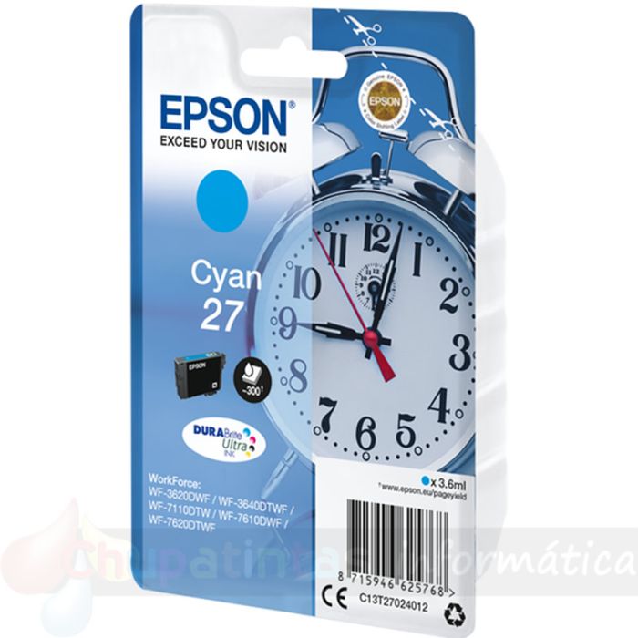Epson T2702 (27) Cian Cartucho de Tinta Original - C13T27024012-2