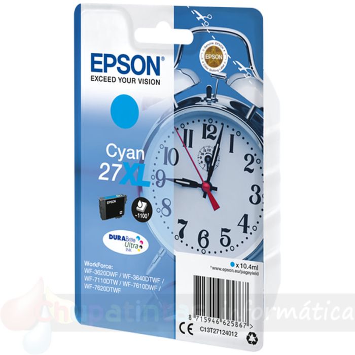 Epson T2712 (27XL) Cian Cartucho de Tinta Original - C13T27124012-2