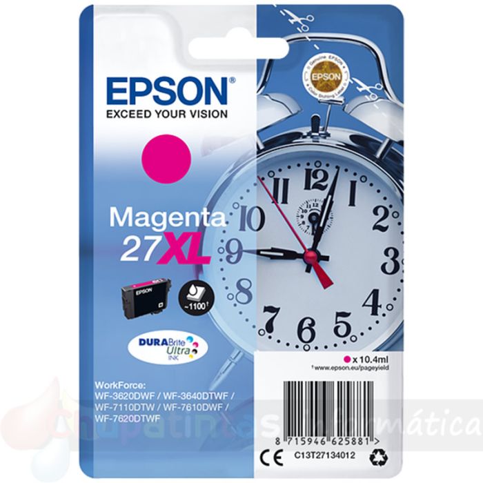 Epson T2713 (27XL) Magenta Cartucho de Tinta Original - C13T27134012-1