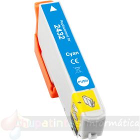 Epson T2432/T2422 (24XL) Cian Cartucho de Tinta Genérico - Reemplaza C13T24324012/C13T24224012