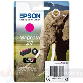 Epson T2423 (24) Magenta Cartucho de Tinta Original - C13T24234012