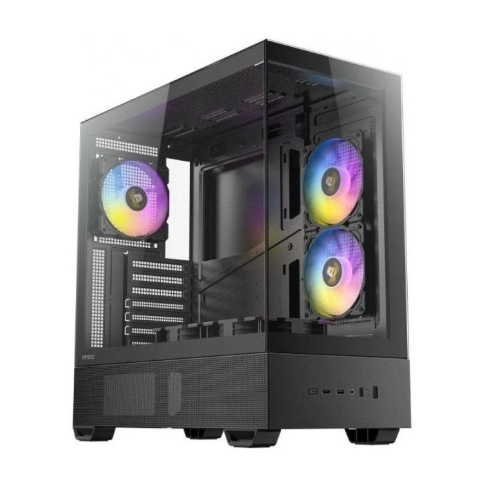 Antec CX705 ARGB Caja ATX - Cristal Templado - 1 x USB 2.0, 1 x USB-A 3.0, 1 x USB-C 3.2 - 1 x Audio + Micro - 5 Ventiladores AR