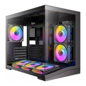 Antec CX M3 ARGB Caja MicroATX - Cristal Templado - 1 x USB 2.0, 1 x USB-A 3.0, 1 x USB-C 3.2 - 1 x Audio + Micro - 6 Ventilador