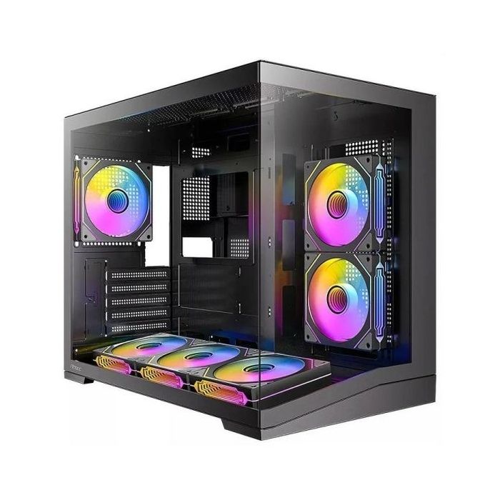 Antec CX M3 ARGB Caja MicroATX - Cristal Templado - 1 x USB 2.0, 1 x USB-A 3.0, 1 x USB-C 3.2 - 1 x Audio + Micro - 6 Ventilador