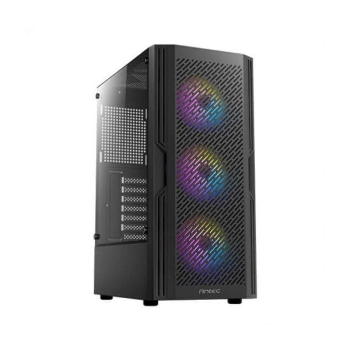 Antec AX20 ARGB Caja ATX - Cristal Lateral Templado - 2 x USB 2.0, 1 x USB-A 3.0 - 1 x Audio 1 x Micro - 4 Ventiladores ARGB - C