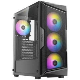 Antec AX61 Elite ARGB Caja ATX - Cristal Lateral Templado - 2 x USB 2.0, 1 x USB-A 3.0 - 1 x Audio, 1 x Micro - 4 Ventiladores A