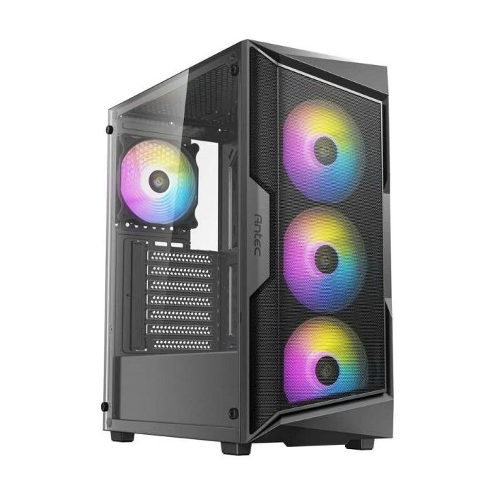 Antec AX61 Elite ARGB Caja ATX - Cristal Lateral Templado - 2 x USB 2.0, 1 x USB-A 3.0 - 1 x Audio, 1 x Micro - 4 Ventiladores A