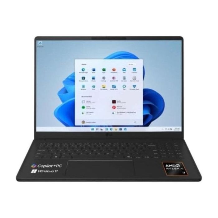 LG Gram 16U55U-G.AU75BN Portatil 16  AMD Ryzen AI 7 445 - 16GB DDR5 - 512GB SSD - Windows 11 Home - Color Negro - Teclado QWERTY