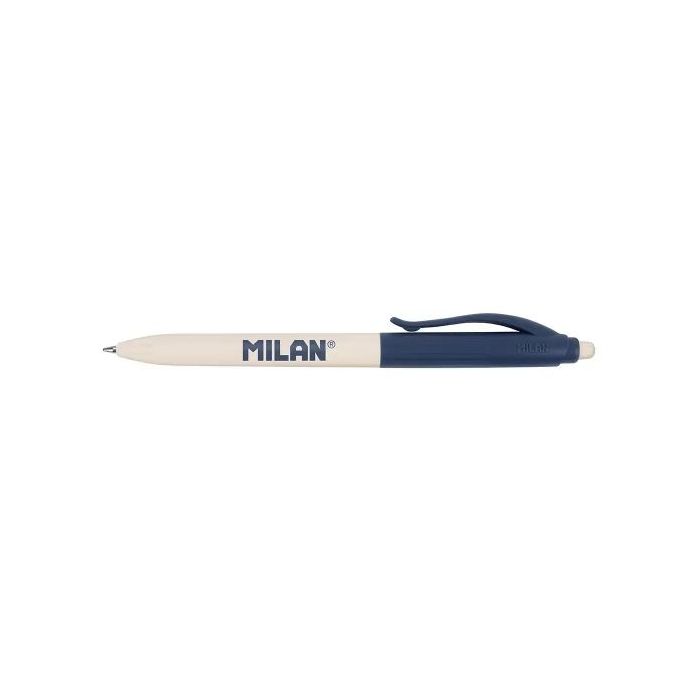 Milan P1 Boligrafo Borrable - Tinta Gel Termosensible - Punta 1mm, Trazo 0.7mm - Mecanismo Giratorio - Tinta Color Azul