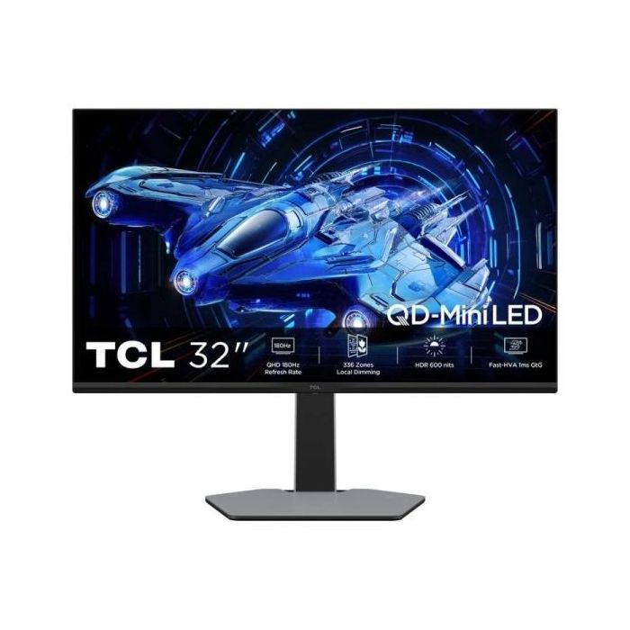 TCL 32G64 Monitor 27  MiniLED - QHD - HDR600 - 180Hz - Respuesta 1ms - Vesa 100x100 - Color Gris
