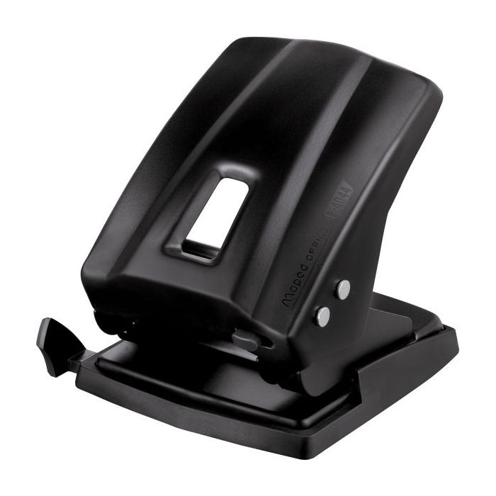 Maped Essentials Metal E-4044 Perforadora de Sobremesa - 2 Agujeros - Regleta Multi-Formatos - Hasta 45 Hojas a la vez - Color N