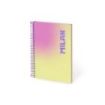Milan Sunset Cuaderno Espiral Formato A5 Pautado 1 Linea - 90 Hojas de 95 gr/m2 - Microperforado, 2 Taladros - 3 Bandas de Color