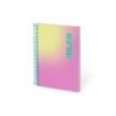 Milan Sunset Cuaderno Espiral Formato A5 Cuadricula 5x5mm - 90 Hojas de 95 gr/m2 - Microperforado, 2 Taladros - 3 Bandas de Colo