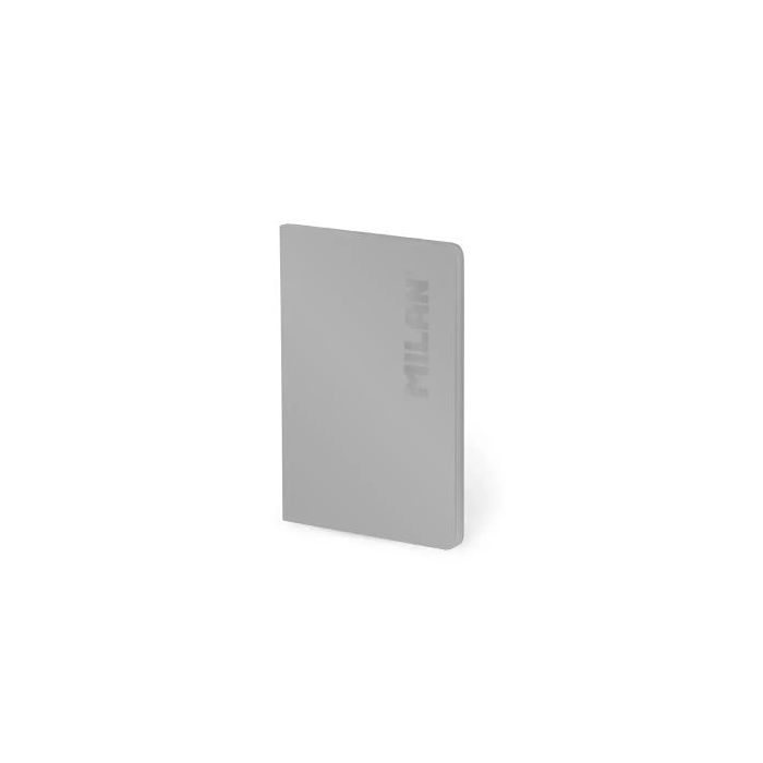 Milan Shadow Libreta Encolada Formato A6 Hojas Lisas - 48 Hojas de 95 gr/m2 - Microperforado - Tapa Blanda - Color Gris