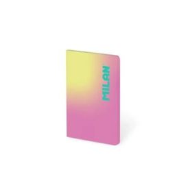 Milan Sunset Libreta Encolada Formato A6 Pautado 1 Linea - 48 Hojas de 95 gr/m2 - Microperforado - Tapa Blanda - Color Rosa/Amar