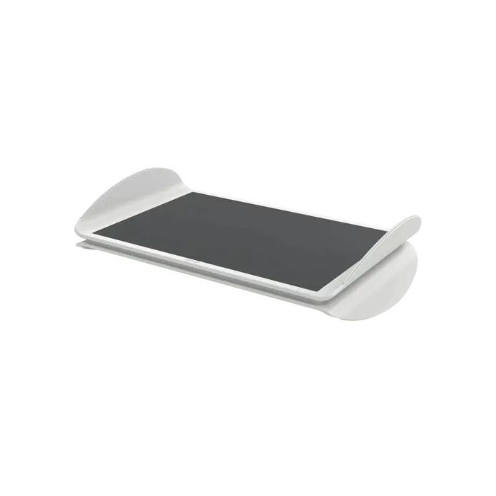 Leitz Ergo Reposapies Basculante Ergonomico - 2 Alturas - Una Plataforma Plana y otra Curva Antideslizante - Color Gris