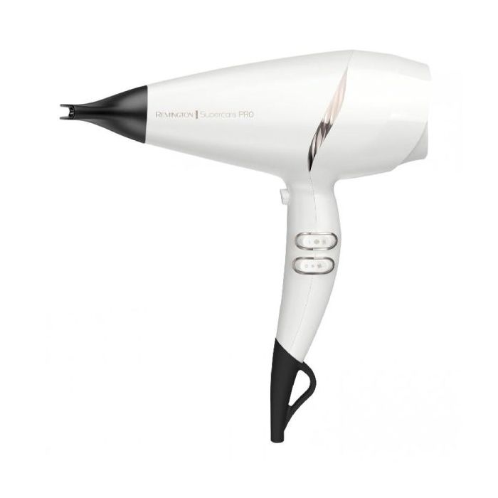 Remington Supercare Pro 2200AC Secador de Pelo 2200W - Boquillas Concentradoras - Motor AC Profesional - Color Blanco