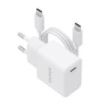 Aisens Cargador Gan 20W - 1xUSB-C PD3.0 - Cable USB-C 1m - Color Blanco