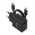 Aisens Cargador Gan 20W - 1xUSB-C PD3.0 - Cable USB-C 1m - Color Negro