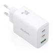 Aisens Cargador GAN 67W - 2x USB-C PD3.0 QC4.0 - 1xUSB-A QC3.0 - Color Blanco