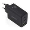 Aisens Cargador GAN 67W - 2x USB-C PD3.0 QC4.0 - 1xUSB-A QC3.0 - Color Negro
