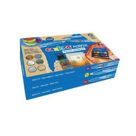 Carioca Acrylic Pack de 36 Marcadores de Pintura Acrilica - 12 Punta Pincel + 10 Punta Maxi + 14 Punta Media - Tinta a Base de A