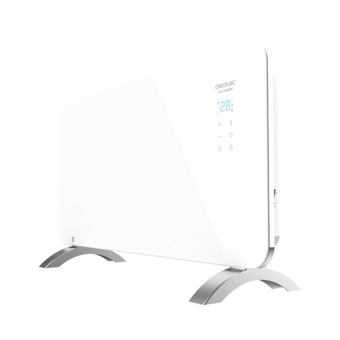 Cecotec Ready Warm 6700 Crystal Connection Convector de Cristal Templado - 1500W - Cobertura hasta 15m2 - Control Wi-Fi con App