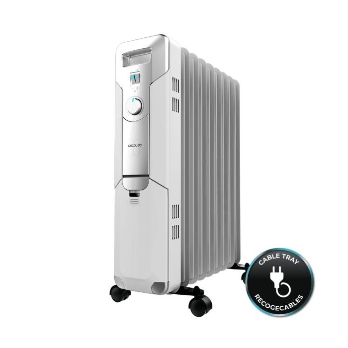 Cecotec ReadyWarm 9000 Space Radiador de Aceite con 9 Modulos de 150x580mm - 2000W - Calienta hasta 20m2 - 3 Niveles de Potencia