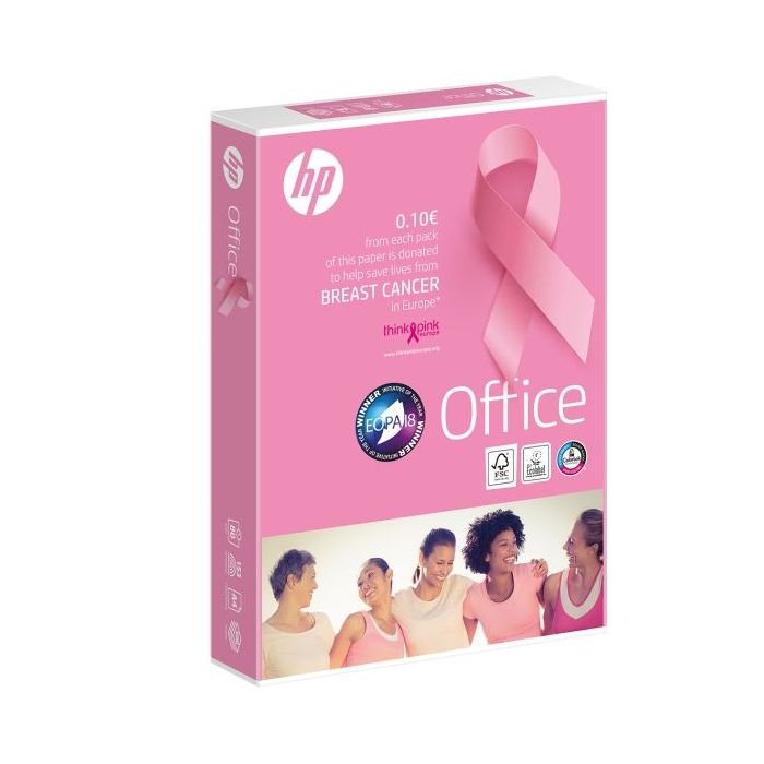 HP Office Pink Ream A4 80gr. 210x297mm (500 Hojas) Blanco