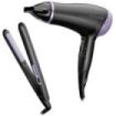 Remington Style Essentials Pack Secador y Plancha de Pelo - 2000W - Secador con Rejilla Ceramica-Ionica - Plancha de Placas Cera