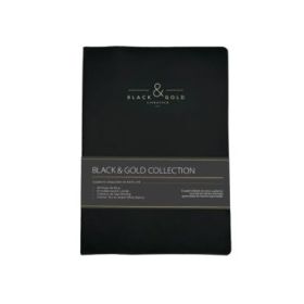 Dohe Black - Gold Cuaderno con Encuadernacion Cosida A4 - 96 Hojas Lisas de 80g - Tapa Flexible Forrada en Polipiel - Color Negr