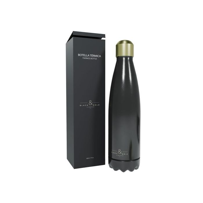 Dohe Botella Isotermica 500ml - Tapon Hermetico - Color Negro