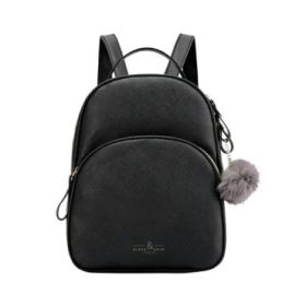 Dohe Black - Gold Mini Mochila - Fabricada en Polipiel - Medidas 26 x 31cm - Color Negro