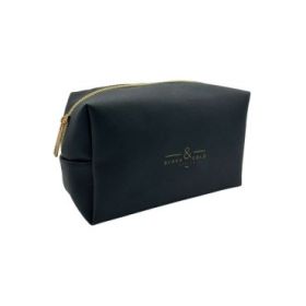 Dohe Black - Gold Neceser Compacto - Fabricado en Polipiel - Medidas 18x11cm - Color Negro