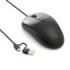 Ewent EW3301 Raton con Cable - 1200dpi - Longitud del Cable 1.50m - Conexion USB-C y USB-A - Color Negro