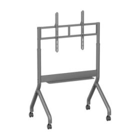 Aisens FTF90E-467 ECO Soporte de Suelo para Pantallas Interactivas/TV de 55 a 90  - Motorizado - Bandeja Multiusos - Peso Max. 9