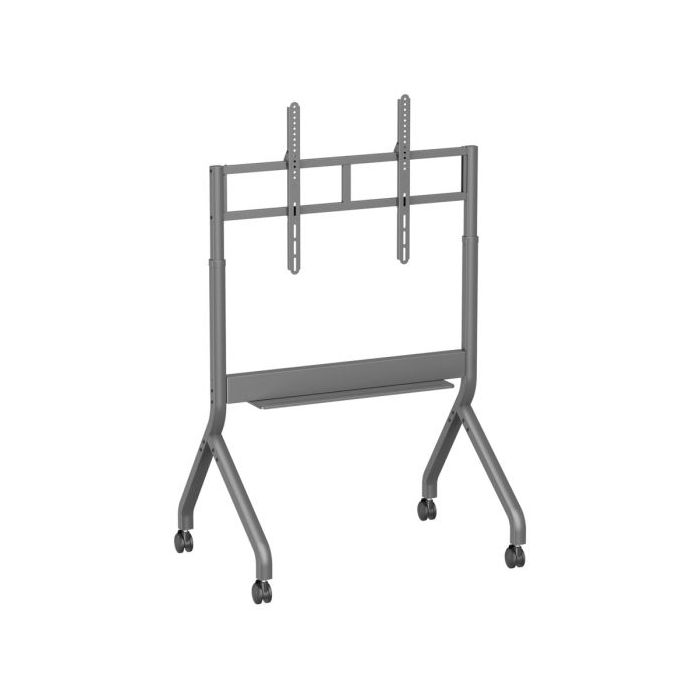 Aisens FTF90E-467 ECO Soporte de Suelo para Pantallas Interactivas/TV de 55 a 90  - Motorizado - Bandeja Multiusos - Peso Max. 9