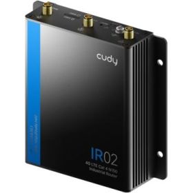 Cudy IR02_EU Router Industrial WiFi N150 4G LTE CAT 4 -  2 Ranuras SIM - 2 Puertos LAN - Montaje en Pared - Color Negro