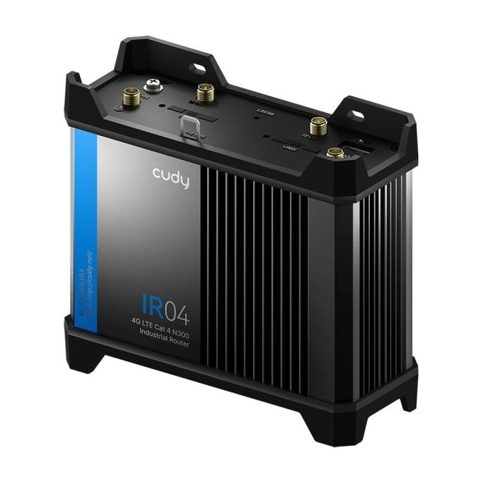 Cudy IR04_EU Router Industrial WiFi N300 4G LTE CAT 4 -  2 Ranuras SIM - 4 Puertos LAN - Alimentacion POE y DC - Montaje en Pare