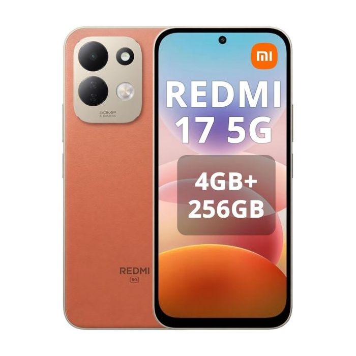Xiaomi Redmi 17 5G Smartphone Pantalla 6.99  - 4GB - 256GB - Camara Principal 50MP - Bateria 7700mAh - Color Naranja