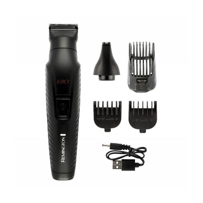 Remington G10 Graphite Kit Barbero Cortapelo - 10 en 1 - Cuchillas de Precision Recubiertas de Grafito - Bateria Recargable - Au