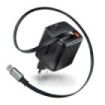 NGS Reel 65W Cargador GaN Universal de Pared 65W con Cable Retractil - 1x USB-C PD3.0 PPS - Color Negro