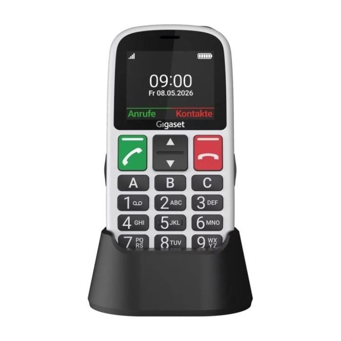 Gigaset GL30 Telefono Movil Para Mayores Pantalla 2.2  - Camara 0.3MP - Base de Carga - IP44 - Color Blanco