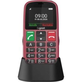 Gigaset GL30 Telefono Movil Para Mayores Pantalla 2.2  - Camara 0.3MP - Base de Carga - IP44 - Color Rojo