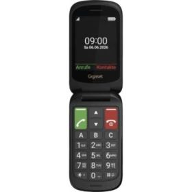 Gigaset GL40 Telefono Movil Plegable Para Mayores Pantalla 2.8  - Camara 0.3MP - Base de Carga - IP44 - Color Negro
