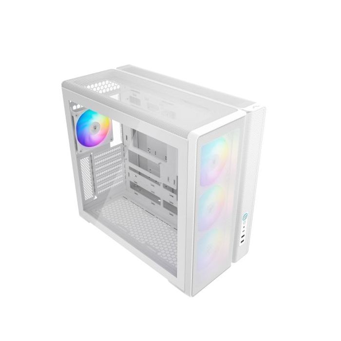 Sama S50 Caja Torre ATX - Lateral Cristal Templado - 2 x USB-A 3.0, 1 x USB-C 3.2 - 1 x Audio 1 x  Micro - 4 Ventiladores ARGB -