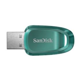Sandisk Cruzer Ultra Eco Memoria USB 3.2 64GB - Hasta 100MB/s de Transferencia - Color Verde (Pendrive)