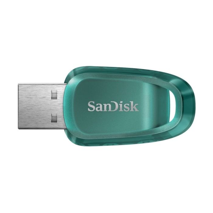 Sandisk Cruzer Ultra Eco Memoria USB 3.2 64GB - Hasta 100MB/s de Transferencia - Color Verde (Pendrive)