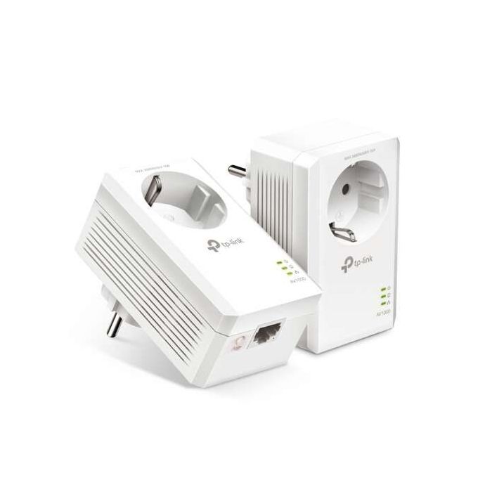 TP-Link Kit de Inicio AV1000 Gigabit Powerline con Enchufe Incorporado